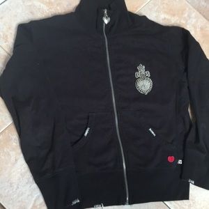 Twisted Heart Sweatshirt Hoodie Embellished medium